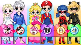 Cute Paper Doll Couples Shine in Cartoon Fashion Style