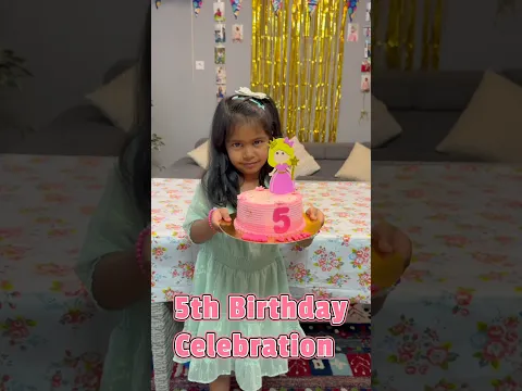 5th Birthday 🎂 🍰 Celebration | cute girl | decoration at home #birthdaygirl  #kidssong