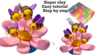 Super clay honeybee show piece /super clay/ satisfying clay crafts/kids crafts/activity for kids