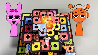 DIY Sprunki Flying Chess with paper .PINKI VS OREN #diy #sprunki #flyingchess