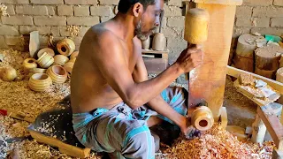 Fast Working For Making Wooden Ashtray | Wood Carving Art