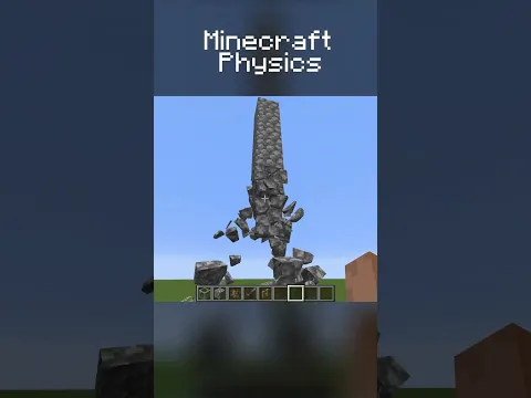 Minecraft physics #minecraft #gaming #memes
