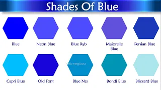 Shades of Blue Color With Names | Blue Color Shades with their name and image #color #blue