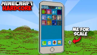 I Built THE WORLD'S BIGGEST IPHONE in Minecraft Hardcore (#85)