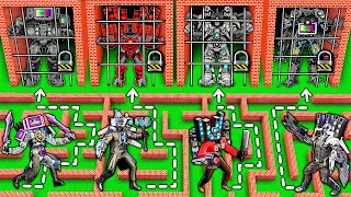 CHOOSE the RIGHT TV MAN TITAN to SAVE from SKIBIDI TOILET in SURVIVAL MAZE in MINECRAFT animation