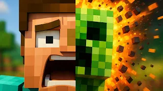 Steve Becomes a Creeper & Blows Up Everything! Minecraft Animation - Steve and Alex Life