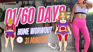 ✅ 01/60 días:  33 Minute Home Workout To Lose Weight | PoderTDC