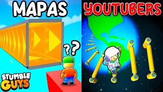Testei mapas impossíveis de Youtubers no modo criativo - Stumble Guys