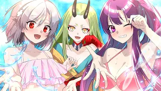 【特別編】「茨木童子」赤い左手の美少女！夏の海で新たな固有スキルを解放！？【アニメ】【漫画動画】