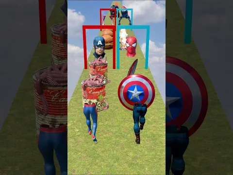 GTA V New Build a Queen Run Spider-man vs Captain America Funny Epic Challenge! #spiderman