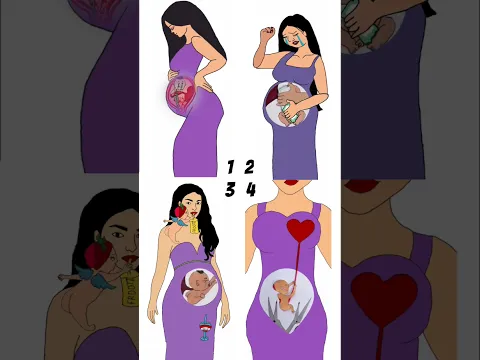 4 in 1 pregnancy mom #shifartandcraft #drawling #shortvideo #vairalvideo