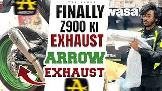 FINALLY ARROW EXHAUST🔥 // Z900 CRAZY SOUND🧨 #z900 #kawasaki #arrow #z900exhaust #ytshorts #shorts