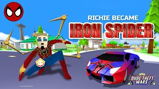 Iron Spiderman Mod in Dude Theft Wars | Richie Became Spiderman