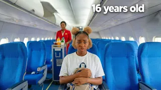 Flying without Parents For First Time!