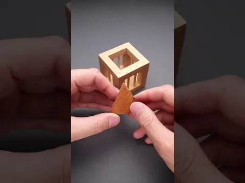100M views pyramid in a cage puzzle #shorts