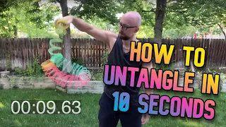 How to Untangle a HyperSpring in 10 Seconds (The Spinning Method)