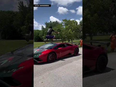 iShowSpeed Banned for Jumping over Cars Speeding Toward Him #Shorts