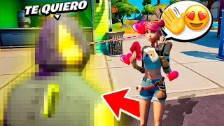Intento LIGAR con CHICAS enseñandoles SKINS HACKEADAS en Fortnite... *Acaba BIEN* 💗
