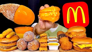 ASMR 불닭치즈속에 트리플치즈버거🍔미니핫도그 달달구리 치즈볼 먹방McDonald’s Triple Cheese Burger  Nuggets Mini Corn Dog MuKBang