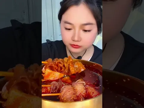 Asmr Mukbang | Eating Soup Shrimp Seafood Noodles Spicy Yummy