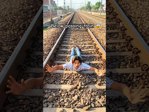 CAN I SURVIVE UNDER THE PASSING TRAIN 🚆 || PLAYBLAST  #experiment #shorts #viral