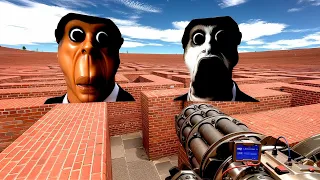 ОБУНГА 1 ЧАС ЛУЧШИЕ СЕРИИ OBUNGA NEXTBOT В ЛАБИРИНТЕ Garry's Mod