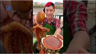Eating seafood Mukbang Chinese 