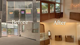15평 우드톤 카페 인테리어 전과정 (Before&After) │디저트 카페 창업, 인테리어 꿀팁