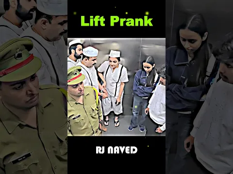 Cute Girl Handle On Criminal in Run 😅 Don't Miss End 🤫 LIFT PRANK ON 😝 RJ NAVED 🤫#prank#shortvideo