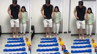 Family Balloon Stomp Challenge #Funny #Comedy #Fun #FunnyShorts #FunnyFails #FunnyGames