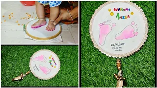 Baby footprint art ideas | Baby footprint frame ideas