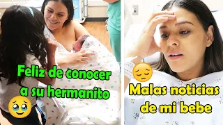 Mi bebé no esta bien de salud😭recibí las peores noticias/ Las niñas conocen a su hermanito🥹