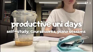 🇬🇧productive days in london uni🏛️piano🎹self-study sessions📚early classes