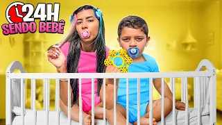 PASSAMOS 24 HORAS SENDO UM BEBÊ *conseguimos?
