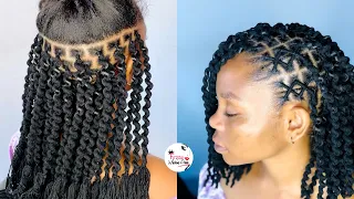 JINSI YA KUSUKA UTUMBO WA UZI  MZURI SANA | Fake twist tutorial | Thread tutorial | NYWELE YA UZI
