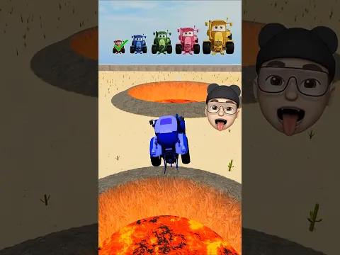 Tiny Tractor vs Massive Lava Pit 😲 #beamngdrive #shorts #challenge