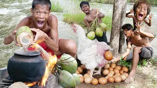 Meet Chicken Egg Cooking Vs Coconut - My Survival