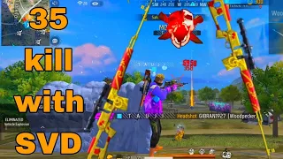 SVD AND VOD PAKER ❤️ BR RANK ❤️ 35 KILL WITH BOOYAHI 🎯❤️#trand #freefire #youtube