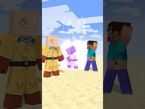 Throw The Hardest Bedrock - Help Herobrine Become Ultimate Saitama! #minecraft #shorts #trending