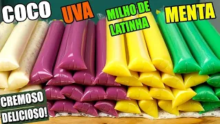 😱 FIZ 55 GELADINHOS COM UMA BASE !! SÃO 4 FORMAS DE FAZER DIFERENTES ECONÔMICA E FÁCIL !!