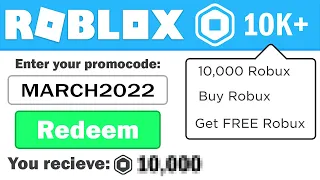 ENTER THIS SECRET PROMO CODE FOR FREE ROBUX! (10,000 ROBUX) MARCH 2022
