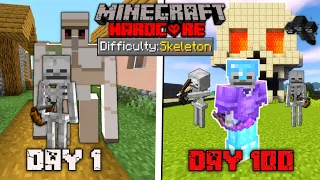 Surviving 100 Days As A Skeleton In Minecraft Hardcore Hindi #minecraft100days #minecrafthardcore