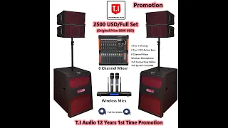 Promotion products 2500￥full set single 10 inch line array and single 18 inch subwoofer