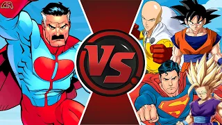 OMNI-MAN vs THE WORLD! (Omni Man vs Saitama, Superman, Goku, and More!) CARTOON FIGHT ANIMATION