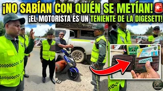 🤯¡NO SABÍAN CON QUIÉN SE METÍAN! 🚨 Paran a motorista y resulta ser un TENIENTE de la misma DIGESETT
