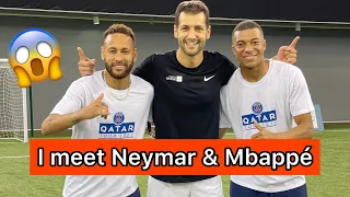 Skills with Neymar and Mbappé 😱🚀🔥 skills with football pros ⚽️😎 #neymar #mbappe