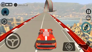 Impossible Car Tracks 3D - Red Car Driving Stunts Simulator Levels 10 to 13 Completed Gameplay