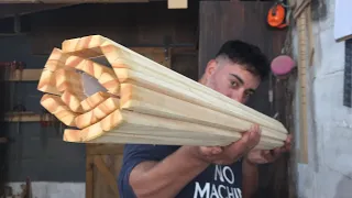 CORTINA ENROLLABLE !!!COMO HACER  PUERTA "TAMBOR " DE MADERA DE LA FORMA MAS FÁCIL POSIBLE.