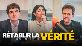Conférence de presse de Rima Hassan, Vincent Brengarth et Paul Vannier