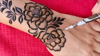 New gulf mehndi design for hand | mehndi design floral back hand | easy mehndi design
